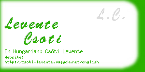 levente csoti business card