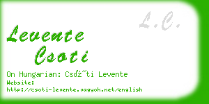 levente csoti business card